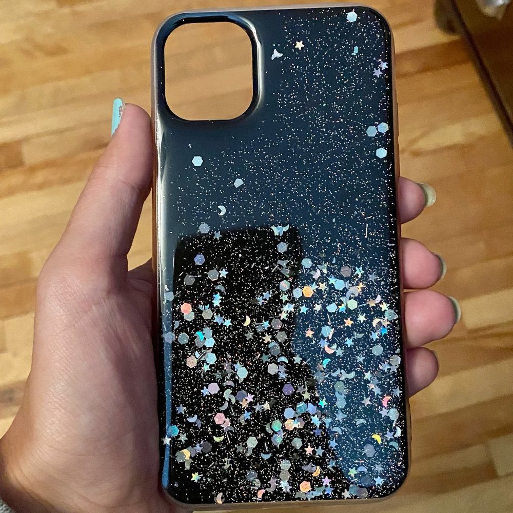 iPhone 11 Black & Silver Sparkle Twinkle Case